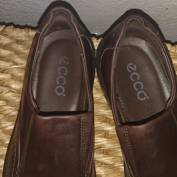 Ecco Brown Leather Slip on Men\'s Loafers 45/11-11.5 main image 4